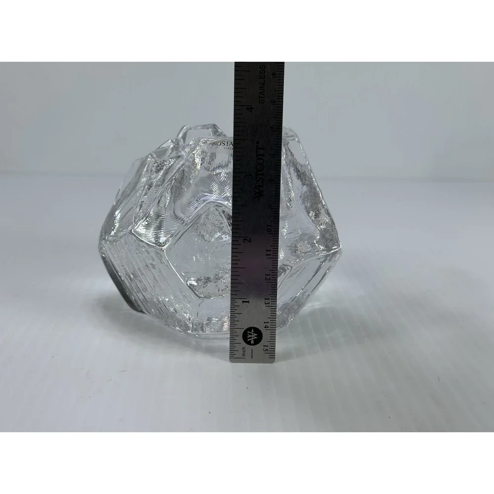 Vintage Kosta Boda Sweden Crystal Votive Large Art Glass Candle Holder‎ 3
